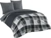 Bettwäsche 100% Baumwolle Renforce 200x200 + 80x80 grau Produktbild-Vorschau 1