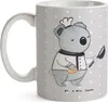 Mr. & Mrs. Panda Teetasse Beikoch Herz - Grau Pastell - Produktbild-Vorschau 3