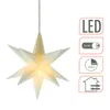 Étoile de Noël 3D 12 cm avec minuterie - blanche - Étoile Voir les images du produit 3