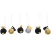 Pompon und Kugel Anhänger Gold/Silber 6er Set für Produktbild-Vorschau 1