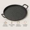 Gusseisen Pfanne Rund Grillplatte Ø 31 cm aus massiv 2,9 kg Produktbild-Vorschau 7