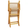 vidaXL 3-tlg. Bistro-Set Beige Polypropylen und Massivholz Produktbild-Vorschau 7