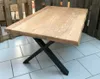 Couchtisch Baumkante Wildeiche Massiv geölt 110x70cm Metall Produktbild-Vorschau 4