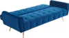 Schlafsofa Klappsofa 3-Sitzer - Samt - Dunkelblau - POLANI Produktbild-Vorschau 6