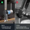 A split image comparing a faucet's internal components and a corroded pipe. The left side shows a cutaway of a modern faucet with a green smiley face and text highlighting its durability. The right side shows a rusty, cracked pipe with a red frowny face an Produktbild-Vorschau