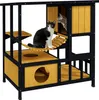 PawHut Katzenhaus aus Holz Katzenhöhle Katzenvilla draußen, Produktbild-Vorschau 1