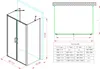 doporro Duschkabine U-Form 80x100x80cm Duschabtrennung in Produktbild-Vorschau 7