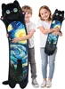 Mewaii 130CM Kuscheltier Kawaii Langes Katzen Plüsch Kissen Produktbild-Vorschau 1