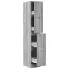 A tall, narrow gray wood-grain cabinet with two doors. Produktbild-Vorschau