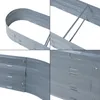 A collage of four close-up images showing details of a raised garden bed made of galvanized steel. Produktbild-Vorschau