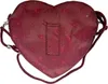 Dirndltasche Stella Herzform dunkelroter Brokatstoff ca. Produktbild-Vorschau 2