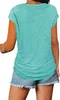 ASKSA T-shirt d'été femme zippé manches courtes tunique col Voir les images du produit 2
