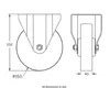 160-mm-Edelstahl-Starrlaufrolle mit grauem, elektrisch Produktbild-Vorschau 2