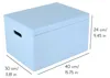 Caja de madera azul con tapa Creative Deco XXL, caja de Vista previa de la imagen del producto 3