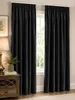 Verdunkelungsvorhang Samt weich 140x145 cm Schwarz Vorhang Produktbild-Vorschau 4