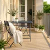 Table pliante 'Sande' rectangulaire acier 71x70x110 cm noir Voir les images du produit 6