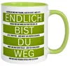Tasse Abschied – „Endlich bist du weg“ – Abschiedsgeschenk Produktbild-Vorschau 1
