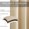 Diagram illustrating the triple weave technology of curtains, showing different layers. Produktbild-Vorschau