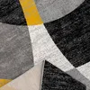 Teppich kurzflor Geometrisches Kreis-Muster Meliert Gelb Produktbild-Vorschau 2