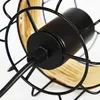 ZMH závesné svetlo retro ratan E27 závesné svetlo čierne 3 Náhľad obrázku produktu 4