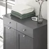 SoBuy Wäscheschrank BZR33-DG mit Schubladen und Türen im skandinavischen Design, grau Podgląd zdjęcia produktu