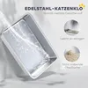PawHut Katzentoilette Edelstahl Offene Katzenklo mit Produktbild-Vorschau 4