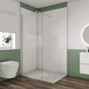 Duschspa Walk-In Dusche 130x200cm Glanzverchromt Duschwand Produktbild-Vorschau 2
