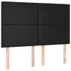 vidaXL Bettgestell mit Kopfteil Schwarz 140x190 cm Produktbild-Vorschau 16