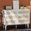 FCH Commode 6 tiroirs en rotin, commode boho pour chambre à Voir les images du produit 2
