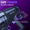 Close-up of a cordless vacuum cleaner with overlaid text highlighting its features. Náhled obrázku produktu