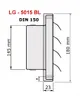 Edelstahl Abluftgitter LG-5015 BL DIN 150 Schwarz Produktbild-Vorschau 2