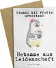 Mr. & Mrs. Panda Grußkarte Hebamme Leidenschaft - Weiß - Produktbild-Vorschau 1