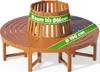 A circular wooden bench designed to surround a tree. Produktbild-Vorschau