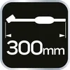 A graphic showing a measurement of 300mm with a diagram of a tool. Anteprima dell’immagine prodotto