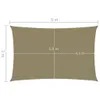 CLORIS Sonnensegel Oxford-Gewebe Rechteckig 2x5 m Beige, Produktbild-Vorschau 6