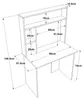 Schreibtisch 'Tópisa' mit Regal 149x90x52 cm Eiche/Weiß Produktbild-Vorschau 5