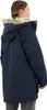 A woman wearing a dark navy winter parka. Podgląd zdjęcia produktu