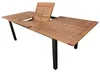 Ausziehtisch 100 x 75 x 240 cm Akazie Aluminium Grau Produktbild-Vorschau 3