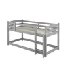 A gray wooden bunk bed with a ladder, shown from a side angle against a white background. Anteprima dell’immagine prodotto