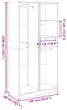 vidaXL Kleiderschrank Schwarz 100x50x200 cm Holzwerkstoff Produktbild-Vorschau 8