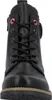 Das Bild zeigt einen schwarzen Stiefel der von der Seite betrachtet wird. Der Stiefel hat eine elegante Form und eine glatte Oberfläche die ihn modern erscheinen lässt. Produktbild-Vorschau