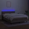 vidaXL Boxspringbett mit Matratze & LED Taupe 140x200 cm Produktbild-Vorschau 5