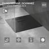 LuxeBath Duschwanne 80x80cm Schwarz Extra flache SMC Produktbild-Vorschau 2