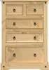 vidaXL Kommode Corona 80x43x114 cm Massivholz Kiefer Produktbild-Vorschau 4