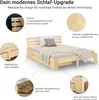 Homestyle4u Drevená posteľ 140x200 s 2 zásuvkami Prírodná Náhľad obrázku produktu 4