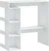 A white bar table with shelves on a white background. Anteprima dell’immagine prodotto