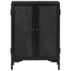vidaXL Sideboard Schwarz 55x30x77 cm Massivholz Mango und Produktbild-Vorschau 1