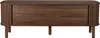 A wooden TV cabinet on legs against a white background. Anteprima dell’immagine prodotto