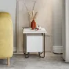 DECORTIE Acres Table de nuit moderne Blanc Meuble de Voir les images du produit 2