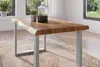 Esstisch Baumkante massiv Akazie Natur 120 x 80 U-Gestell Produktbild-Vorschau 3